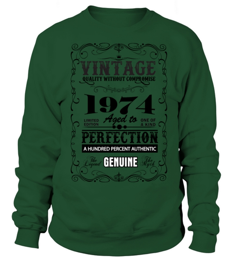 Premium Vintage 1974 Aged To Perfection Sweatshirt Unisex