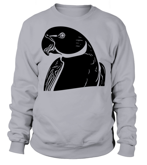 Ring-necked Parakeet Portrait Vintage Parrot Sweatshirt Unisex