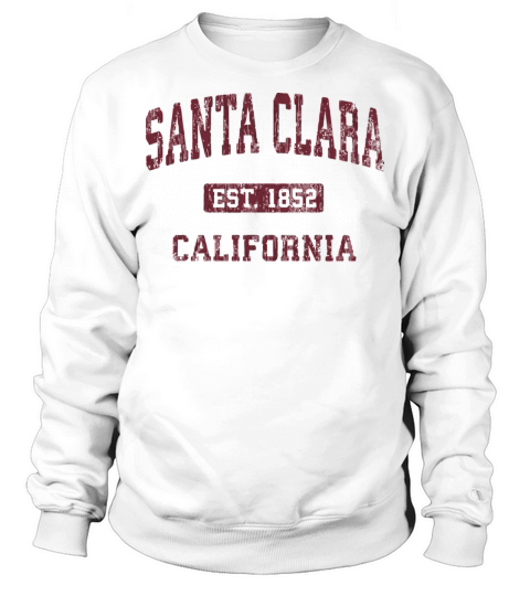 Santa Clara California Ca Vintage Athletic Sports Sweatshirt Unisex