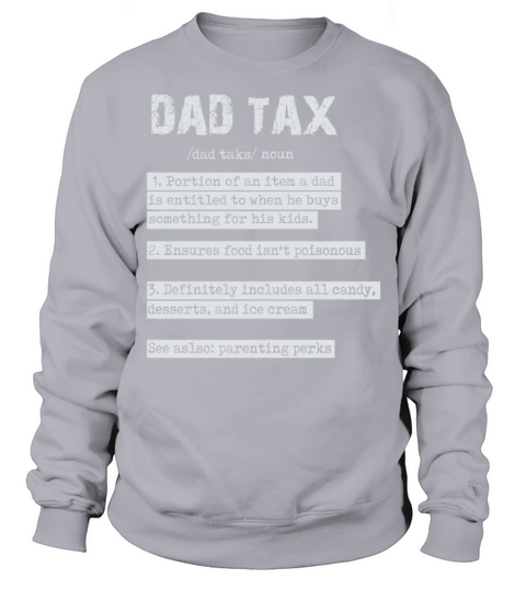 Vintage Dad Tax Definition Men Funny Fathers Day Sweatshirt Unisex