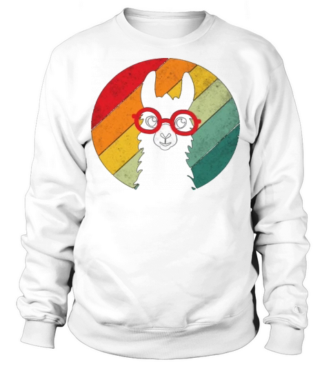 Vintage Llama Retro Colorful Alpaca Sweatshirt Unisex