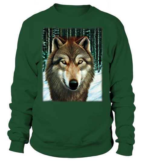 Wolf artwork design predator face imprint Sweatshirt Unisex