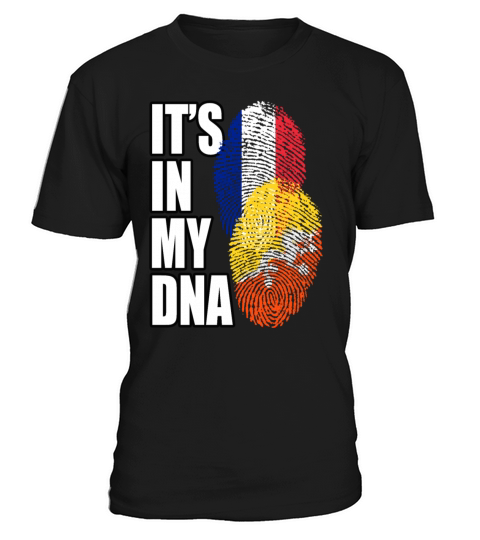 Bhutanese And French Mix Heritage DNA Flag T-Shirt Unisex
