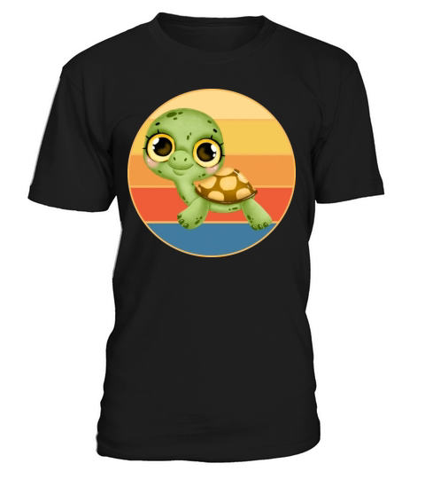 Cute Turtle Vintage Retro Sunset Marine Animal T-Shirt Unisex