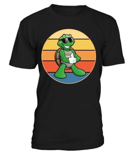 Cute Turtle Vintage Retro Sunset Marine Animal T-Shirt Unisex