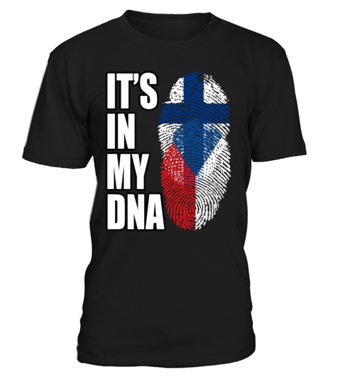 Finland And Czech Mix Heritage DNA Flag T-Shirt Unisex