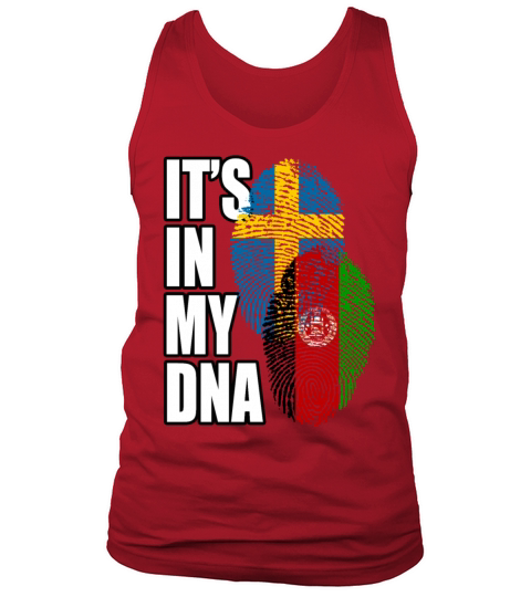 Afghan And Swedish Mix Heritage DNA Flag Tank Top Unisex