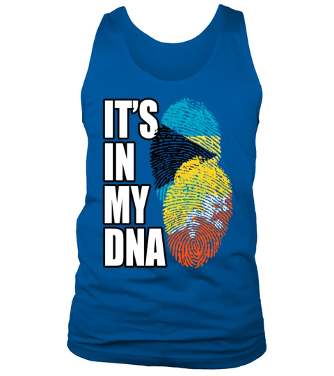 Bhutanese And Bahamian Mix Heritage DNA Flag Tank Top Unisex