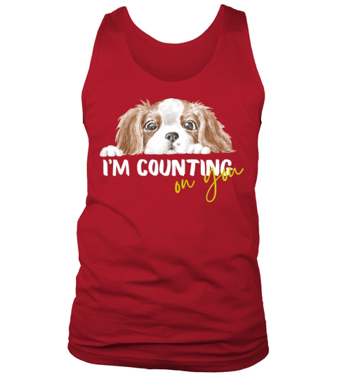 Grey Dog Illustration Counting on You T-Shirt Tank Top Unisex