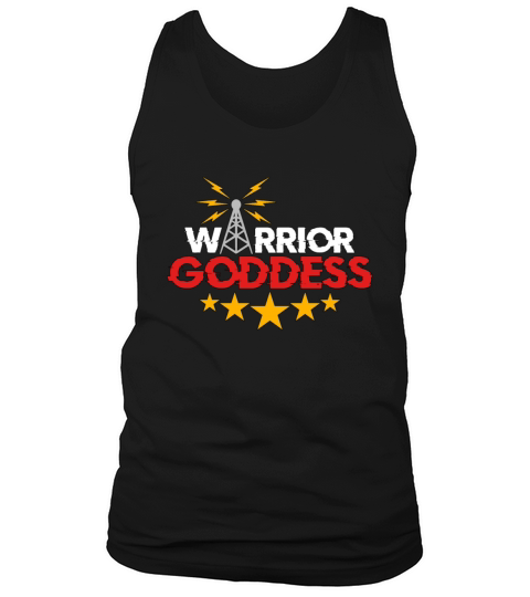 Ham Radio Warrior Goddess Frequency Radio Tower Tank Top Unisex