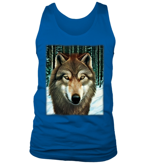 Wolf artwork design predator face imprint Tank Top Unisex