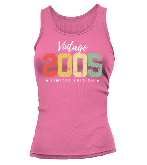 18 Years Vintage 2005 Retro 18th Birthday Tank top Woman