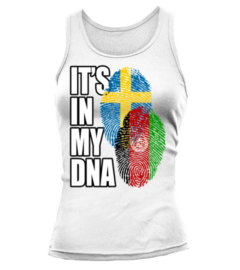 Afghan And Swedish Mix Heritage DNA Flag Tank top Woman