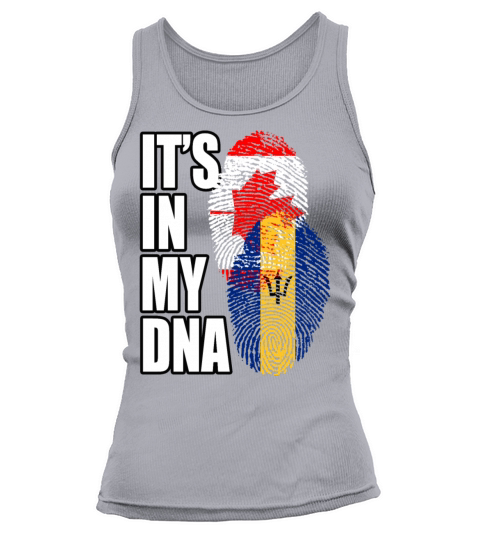 Barbadian And Canadian Mix Heritage DNA Flag Tank top Woman