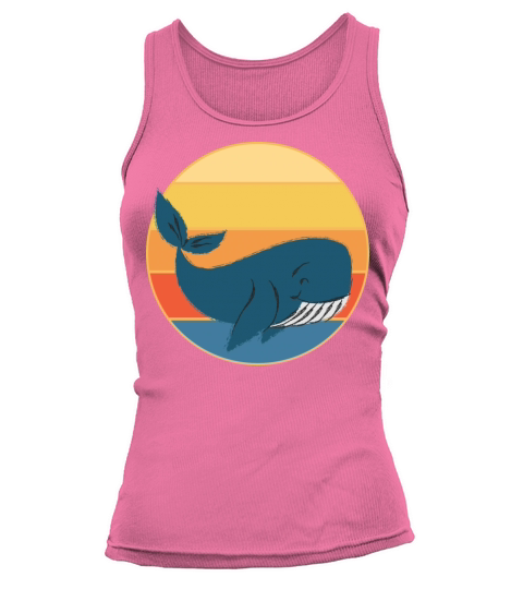 Cute Kawaii Whale Retro Sunset Vintage Ocean Tank top Woman