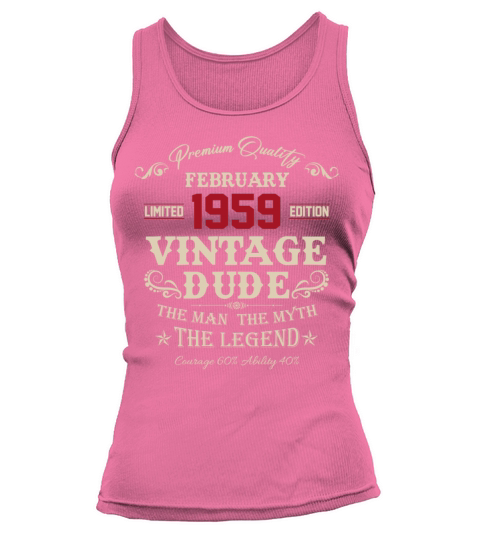 February 1959 Vintage Birthday Present Tank top Woman