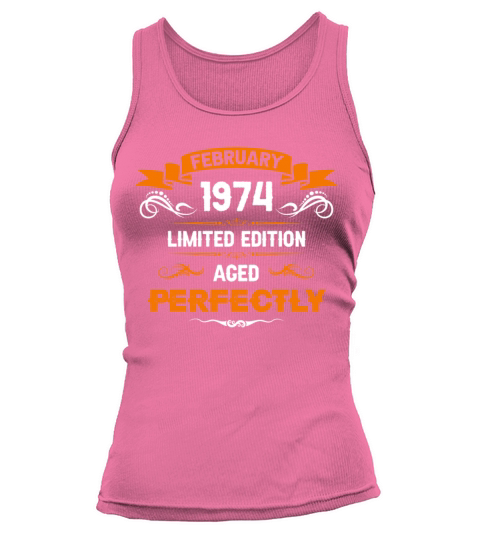 February 1974 Vintage Birthday Present Tank top Woman