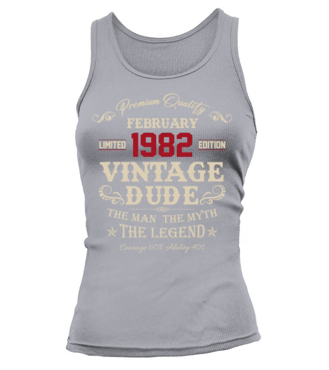 February 1982 Vintage Birthday Present Tank top Woman