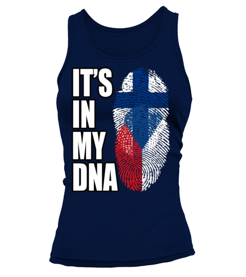 Finland And Czech Mix Heritage DNA Flag Tank top Woman