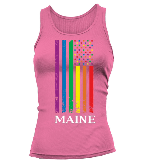 Maine Pride Month Pride Flag LGBT Community LGBTQ Tank top Woman