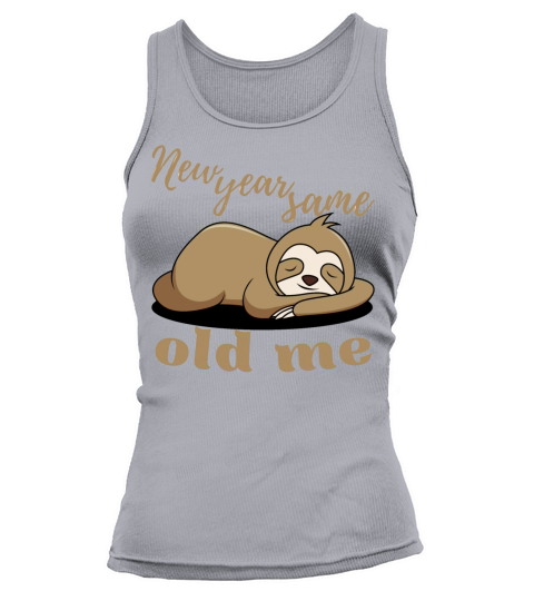 New Year Same Old Me Lazy Sloth Uglu Christmas Tank top Woman
