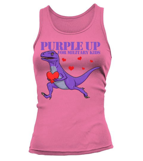Purple Up For Military Kids Raptor Dinosaur Boys Tank top Woman