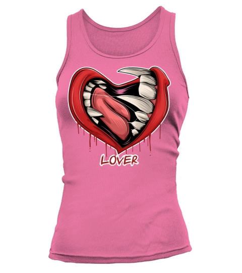 Vampire mouth with sharp Tank top Woman