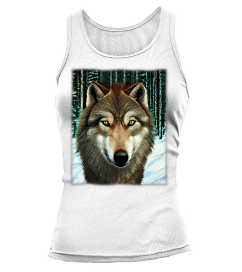 Wolf artwork design predator face imprint Tank top Woman