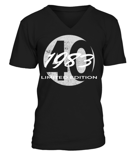 40th birthday men women 40 years 1983 vintage V-Neck T-shirt