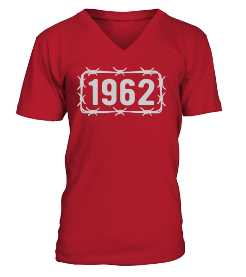 Birthday Vintage 1962 Barbed Wire V-Neck T-shirt