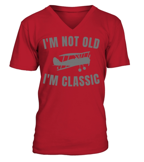 Funny Retro Vintage Pilot Im Not Old Im Classic V-Neck T-shirt