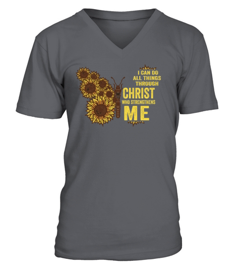I Can Do All Things Through Christ Strengthens V-Neck T-shirt