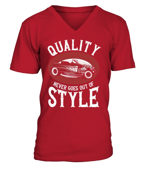 Quality Hot Rod Classic Car Vintage Hotrod V-Neck T-shirt