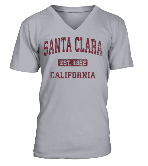 Santa Clara California Ca Vintage Athletic Sports V-Neck T-shirt