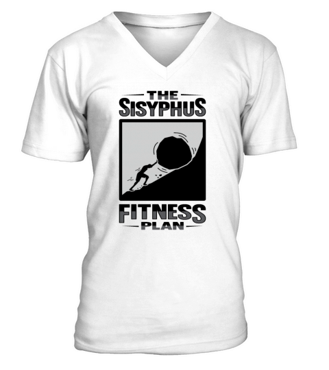 Sisyphus Philosophy Design for a Philosophy V-Neck T-shirt