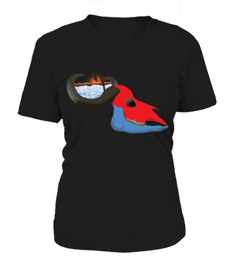 buffalo skull colorful Women's T-Shirt