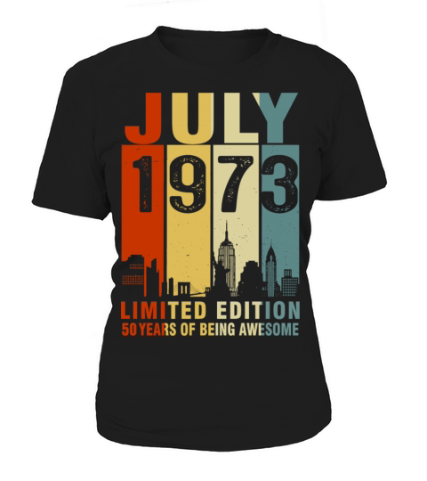 Vintage July 1973 50 Years Of Being Awesome Women's T-Shirt