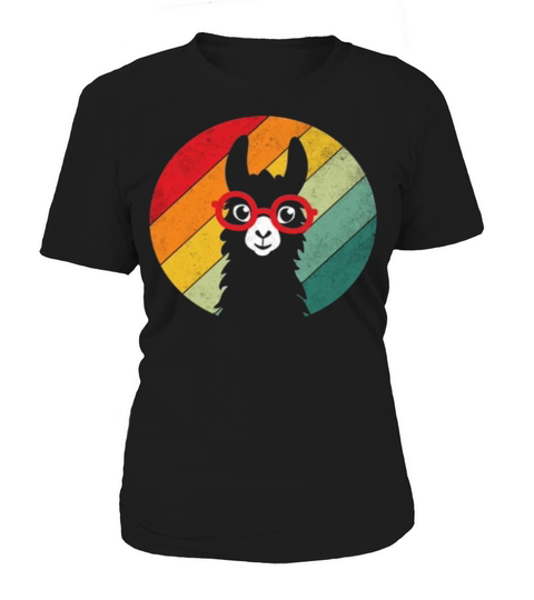 Vintage Llama Retro Colorful Alpaca Women's T-Shirt