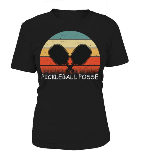 Vintage Pickleball Posse Funny Pickleball Women's T-Shirt