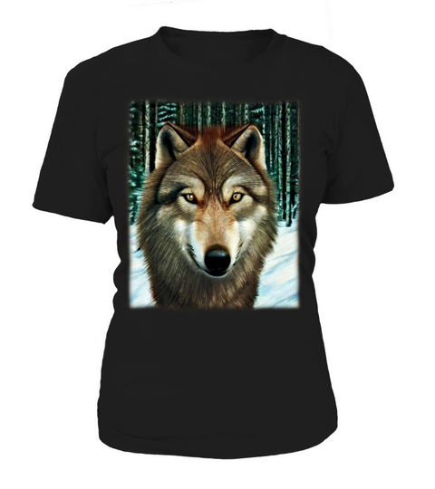 Wolf artwork design predator face imprint Women's T-Shirt