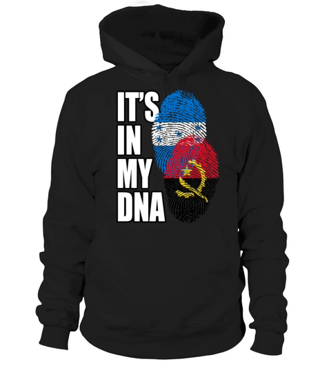 Angolan And Honduran Mix Heritage DNA Flag Hoodie Unisex
