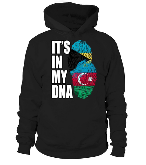 Azerbaijani And Bahamian Mix Heritage DNA Flag Hoodie Unisex