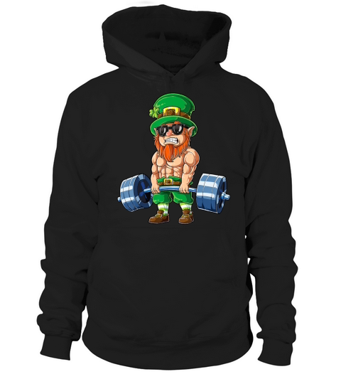Leprechaun St Patricks Day Weightlifting Deadlift Hoodie Unisex