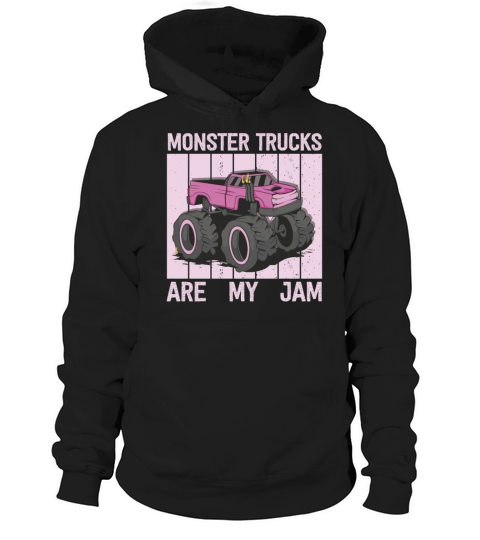 Monster Trucks Are My Jam Vintage Retro Hoodie Unisex