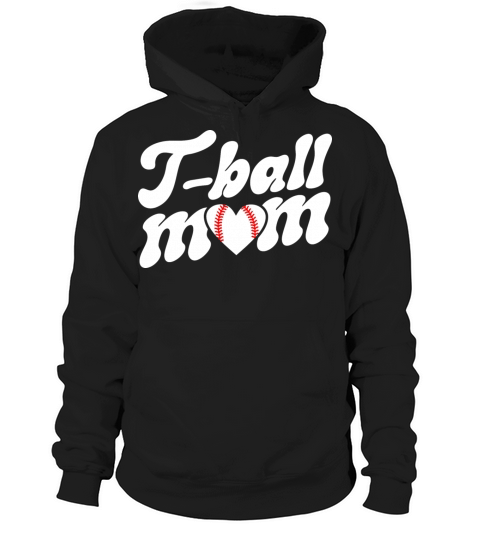 Retro Groovy Tball Parent Player T-Ball Mom Hoodie Unisex