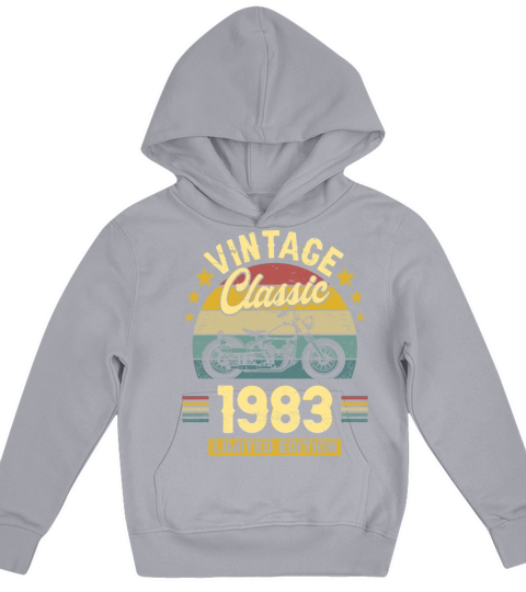 1983 40 Years Old Vintage 40th Birthday Kids Hoodie