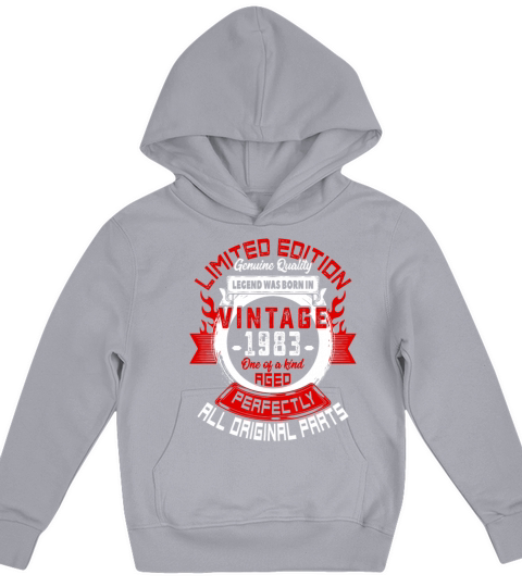 40th Birthday Gift Vintage Legends Born In 1983 40 Kids Hoodie