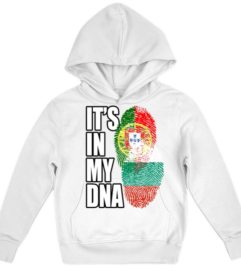 Bulgarian And Portuguese Mix Heritage DNA Flag Kids Hoodie