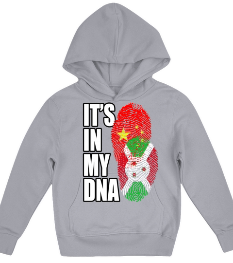 Burundian And Chinese Mix Heritage DNA Flag Kids Hoodie