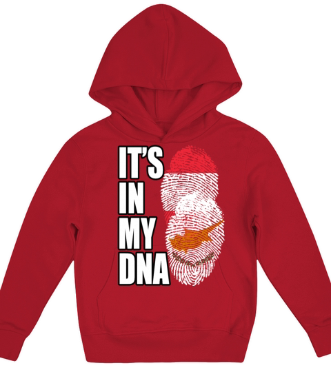 Cypriot And Austrian Mix Heritage DNA Flag Kids Hoodie